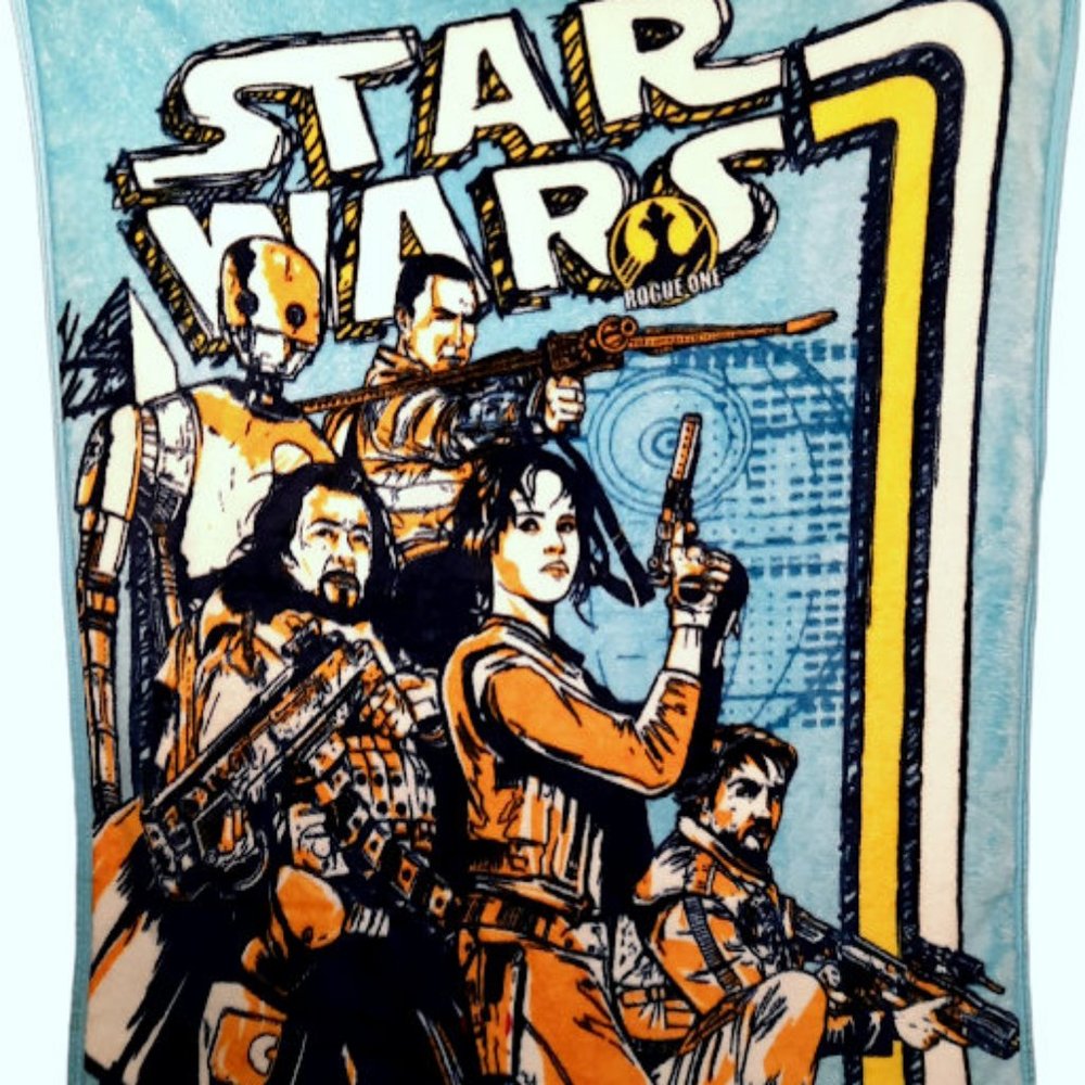 2017 Northwest Star Wars Rogue One Future Hope Blanket 40" X 47"
